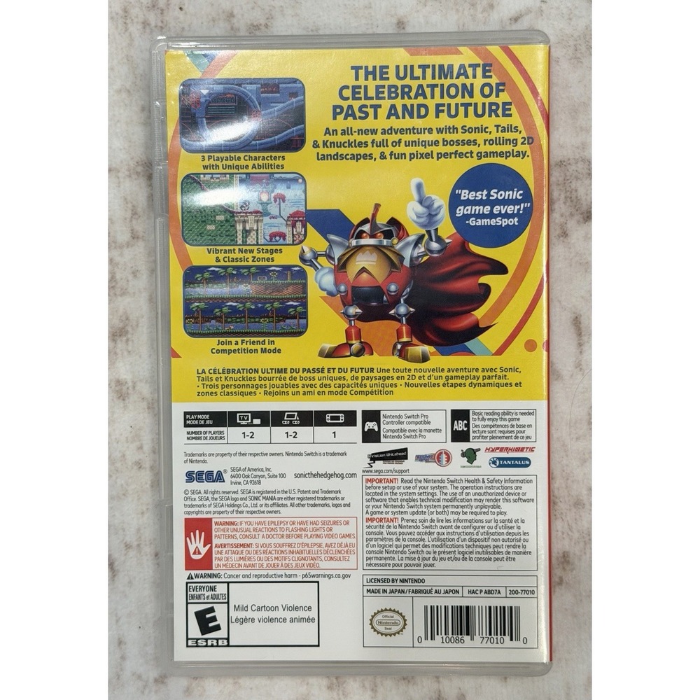Sonic Mania (Nintendo‎ Switch, 2017) - Picture 2 of 5